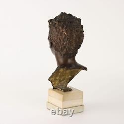 Bronze Bust Signed by Vincenzo Cinque, Italy, 20th Century