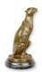 Bronze Cheetah Sculpture On A Black Marble Base After De Coux