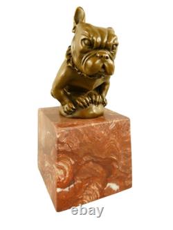 Bronze Dog Mascot Sculpture on a Marble Base after Bourcart