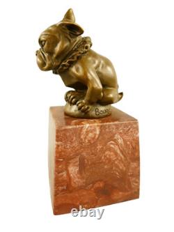 Bronze Dog Mascot Sculpture on a Marble Base after Bourcart