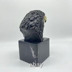 Bronze Eagle Head Statue on Marble Base after Archibald Thorbur