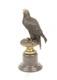 Bronze Eagle Sculpture On Black Marble After Archibald Thorburn