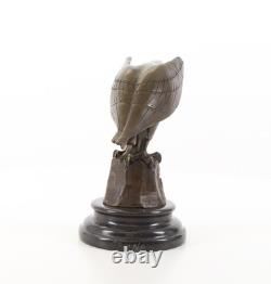 Bronze Eagle Sculpture on a Black Marble Base after Coenraad
