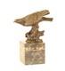 Bronze Eagle Sculpture On A Black Marble Base After Milo