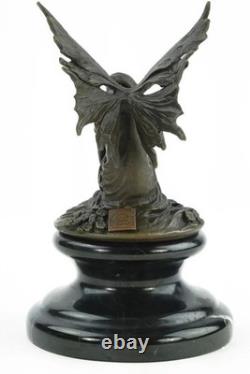 Bronze Elf Sculpture on a Black Marble Base after Milo