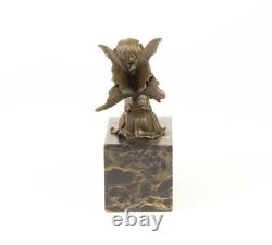Bronze Elf Sculpture on a Black Marble Base after Milo