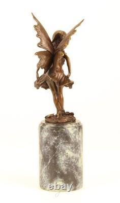 Bronze Elf Sculpture on a Green Marble Base after Milo