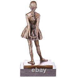 Bronze Figure Young Dancer of Fourteen Years after Degas on a Black Marble