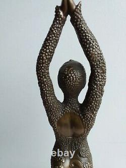 Bronze Great Starfish Dancer Signed Chiparus Marble Base