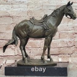 Bronze Horse Sculpture Signed Milo on Marble Base Original Statue