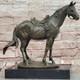 Bronze Horse Sculpture Signed Milo On Marble Base Original Statue