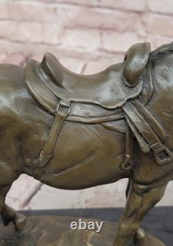 Bronze Horse Sculpture Signed Milo on Marble Base Original Statue