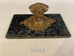 Bronze Paperweight Signed O. Lelièvre Late 19th Century Napoleon III Marble Base