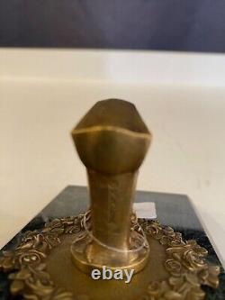 Bronze Paperweight Signed O. Lelièvre Late 19th Century Napoleon III Marble Base