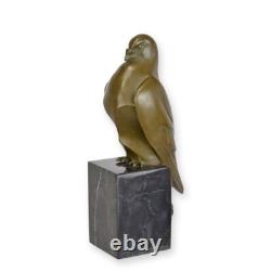 Bronze Pigeon Sculpture on Black Marble after Milo
