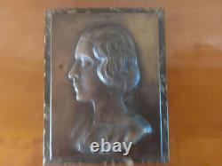 Bronze Plaque on Marble Signed B Sertorio