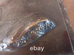 Bronze Plaque on Marble Signed B Sertorio