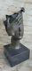 Bronze Sculpture Bust Tribute To Salvador Dali Signed Nickname Socle Marble Deal
