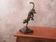 Bronze Sculpture Cat On The Staircase Signed, Handmade, Marble Base