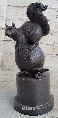 Bronze Sculpture Sale Marble Art Squirrel Paurtrot Signed Work