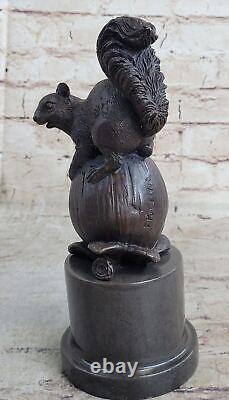 Bronze Sculpture Sale Marble Art Squirrel Paurtrot Signed Work