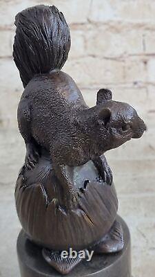 Bronze Sculpture Sale Marble Art Squirrel Paurtrot Signed Work