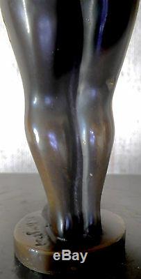 Bronze Sculpture Signed Crying Child 26 CM With Marble Base