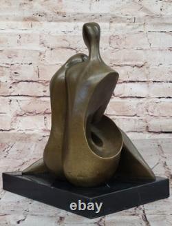 Bronze Sculpture Signed Depicting a Male-Female Couple on a Marble Base