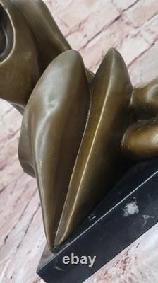 Bronze Sculpture Signed Depicting a Male-Female Couple on a Marble Base