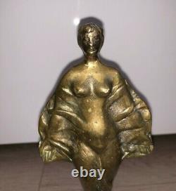 Bronze Sculpture Signed Erotic Curiosa Ancient Vintage Statue Marble