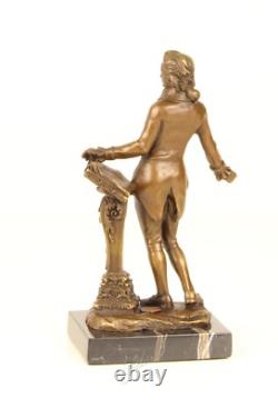 Bronze Sculpture of Composer Beethoven on a Marble Base After Milo Bronze Sculpture of Composer Beethoven on a Marble Base After Milo