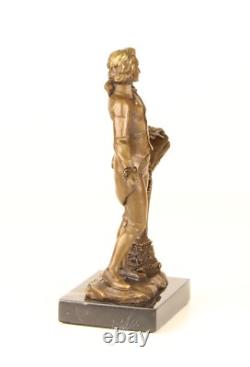 Bronze Sculpture of Composer Beethoven on a Marble Base After Milo