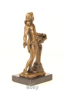 Bronze Sculpture of Composer Beethoven on a Marble Base After Milo