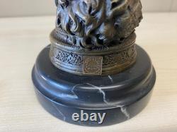 Bronze Sculpture of David on a Black Marble Base after Antonin Mercier