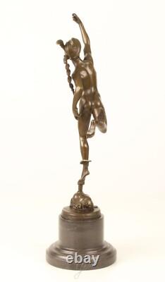 Bronze Sculpture of Mercury on Marble Base after Giovanni Bologna