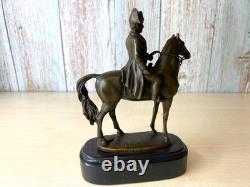 Bronze Sculpture of Napoleon on Horseback on Black Marble after Antonio Canova