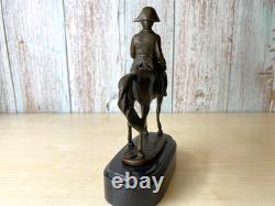 Bronze Sculpture of Napoleon on Horseback on Black Marble after Antonio Canova