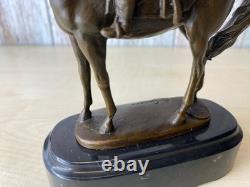 Bronze Sculpture of Napoleon on Horseback on Black Marble after Antonio Canova