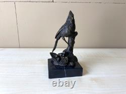 Bronze Sculpture of Northern Cardinal on Marble Base after Milo