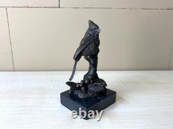 Bronze Sculpture of Northern Cardinal on Marble Base after Milo