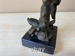 Bronze Sculpture of Northern Cardinal on Marble Base after Milo