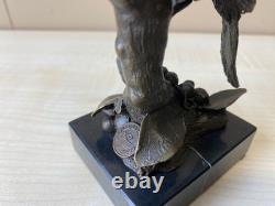 Bronze Sculpture of Northern Cardinal on Marble Base after Milo