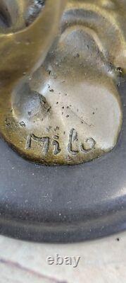 Bronze Sculpture of Prima Ballerina Dancer Signed in Marble