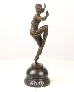 Bronze Sculpture of Scheherazade on a Black Marble Base After A. Laurel