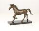 Bronze Sculpture Of A Horse On Vintage Black Marble