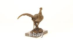 Bronze Sculpture of a Pheasant on Black Marble after Milo