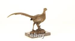Bronze Sculpture of a Pheasant on Black Marble after Milo