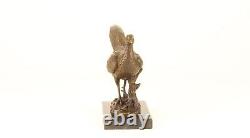 Bronze Sculpture of a Pheasant on a Black Marble Signed