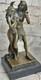 Bronze Sculpture Of An Egyptian Loving Couple, Vitaleh, Signed, On Marble