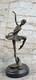 Bronze Sculpture Of The Prima Ballerina Dancer Signed In Marble